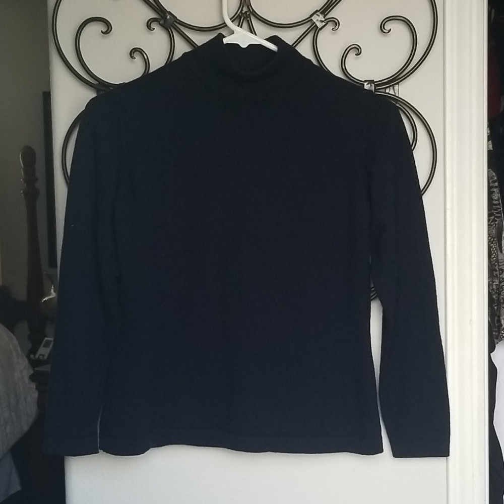 Navy blue wool sweater